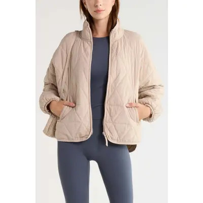 Zella Compass Quilted Packable Jacket in Green Urban at Nordstrom, Size Large | Nordstrom