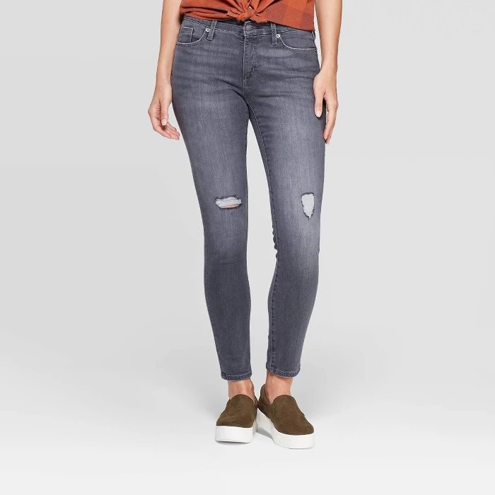 Women's Mid-Rise Skinny Jeans - Universal Thread™ Gray | Target