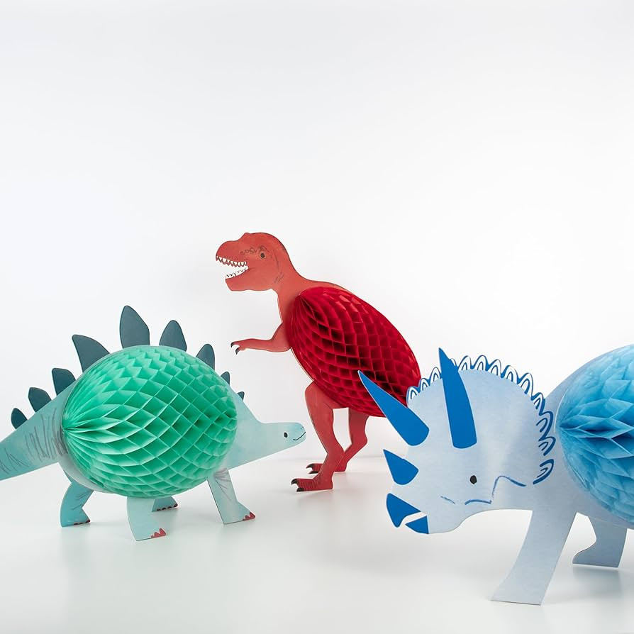Meri Meri Honeycomb Dinosaur Decorations (Pack of 3) | Amazon (US)