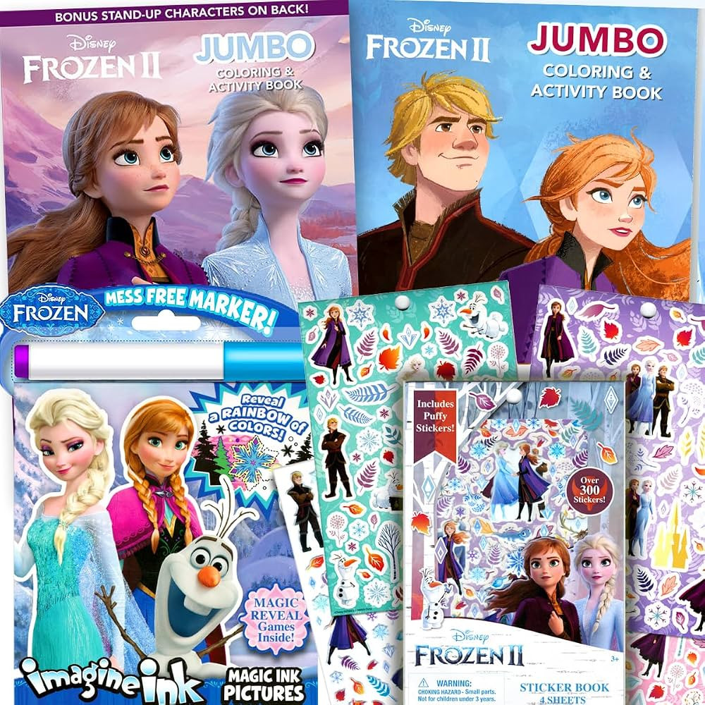 Disney Frozen 2 Coloring Book & Stickers Activity Deluxe Set | Amazon (US)
