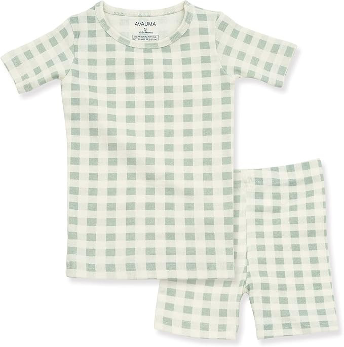 AVAUMA Baby Boys Girls Pajama Set 6M-7T Kids Cute Toddler Snug fit Pattern Design Pjs Cotton Slee... | Amazon (US)