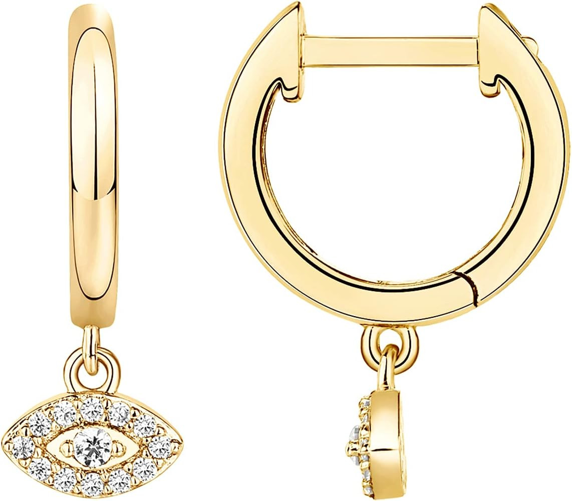 PAVOI 14K Gold Plated S925 Sterling Silver Post Lightweight Drop/Dangle Huggie Earrings for Women... | Amazon (US)