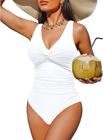 Holipick Women Tummy Control One Piece Swimsuit - Push Up Bathing Suit Full Coverage Slimming Swi... | Amazon (US)