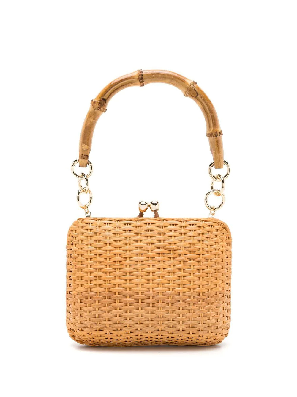 SERPUI - Bolsa tote Giulia com padronagem - mulher - palha - Tamanho único - Marrom | Farfetch (BR)