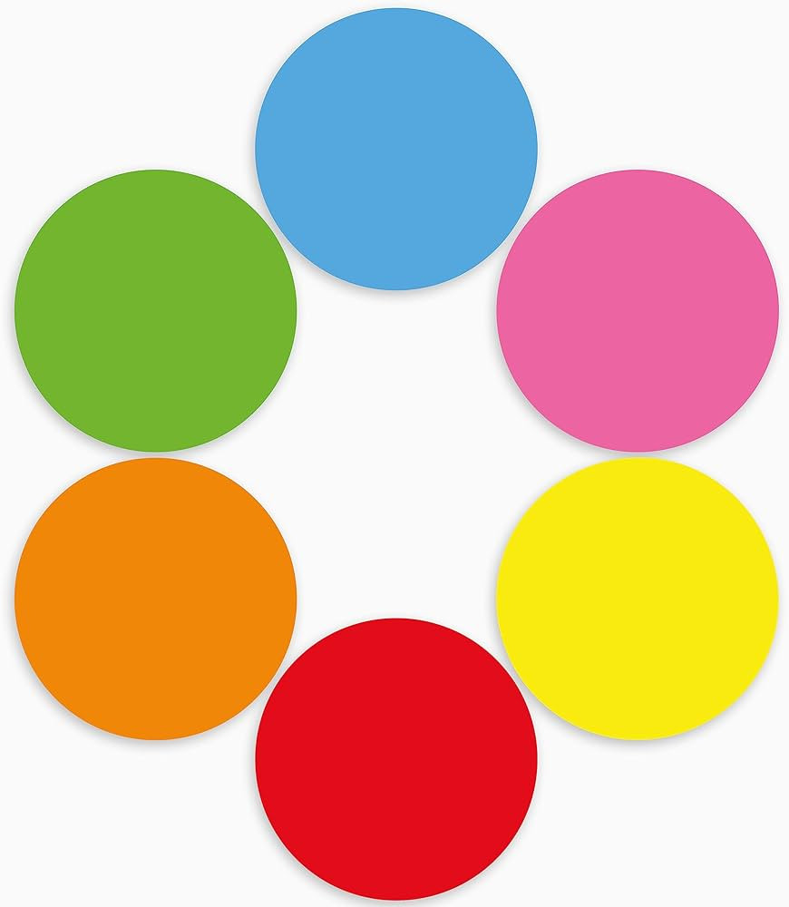 60 Pieces 6 Inch Dry Erase Circles for Tables - Classroom Floor Stickers Multicolor Classroom Spo... | Amazon (US)