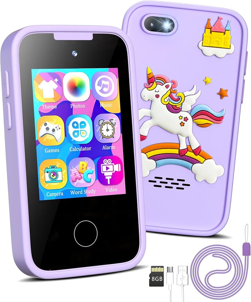 Kids Smart Phone Unicorns Gifts for Girls 6-8 Year Old Touchscreen Toy Cell Phone with Multi APPs... | Amazon (US)