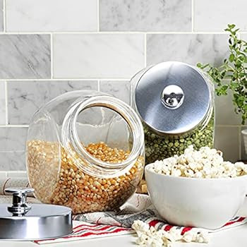 Glass Cookie Jars for Kitchen Counter (3 Pack) 75oz Food Storage Canisters with Airtight Lids + M... | Amazon (CA)