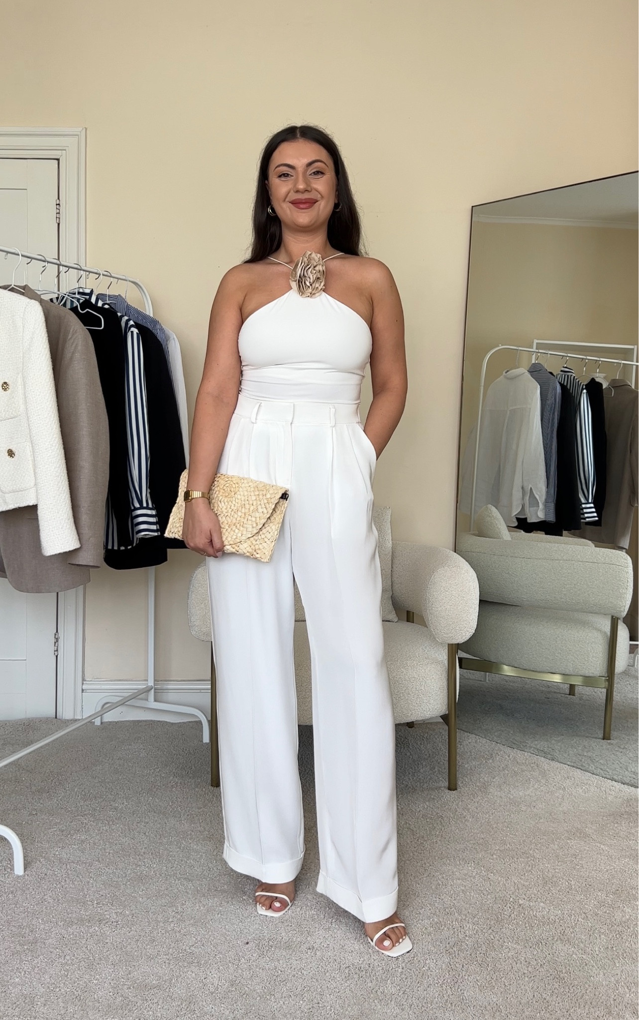 Styling white trousers for evening/going out.
Bodysuit is from H&M, wearing size S.
Trousers are from LilySilk wearing size UK14.

#LTKstyletip #LTKunder100 #LTKeurope