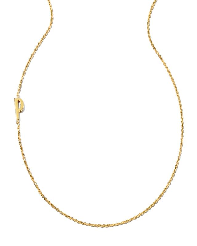 Letter P Inline Initial Necklace in 18k Gold Vermeil | Kendra Scott