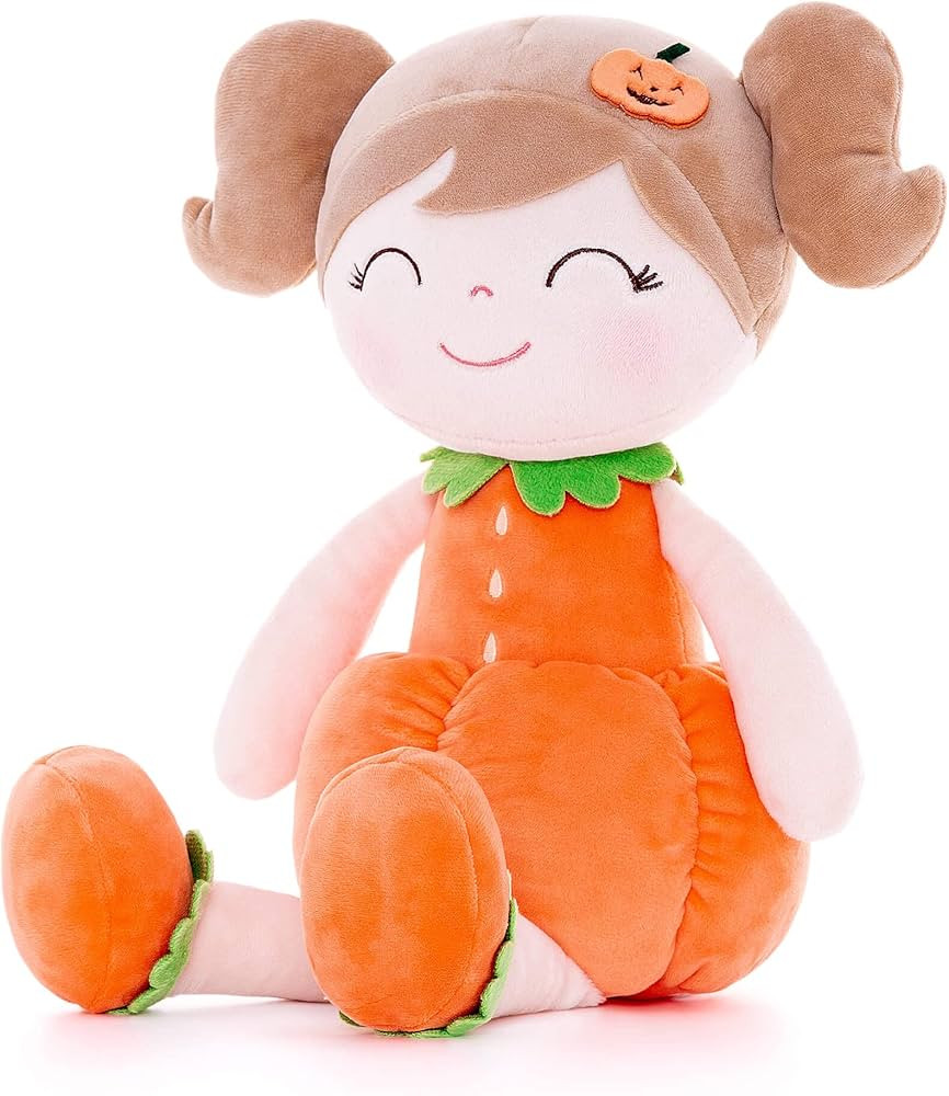 Gloveleya Dolls Halloween Pumpkin Baby Girl Gifts Plush Pumpkin Doll Soft Toys Orange 18 inches | Amazon (US)