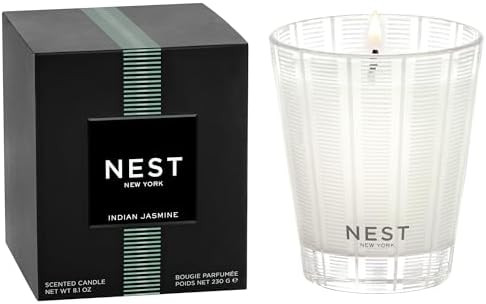 NEST New York Scented Classic Candle, Indian Jasmine - 8.1 oz - Up to 60-Hour Burn Time - Reusabl... | Amazon (US)