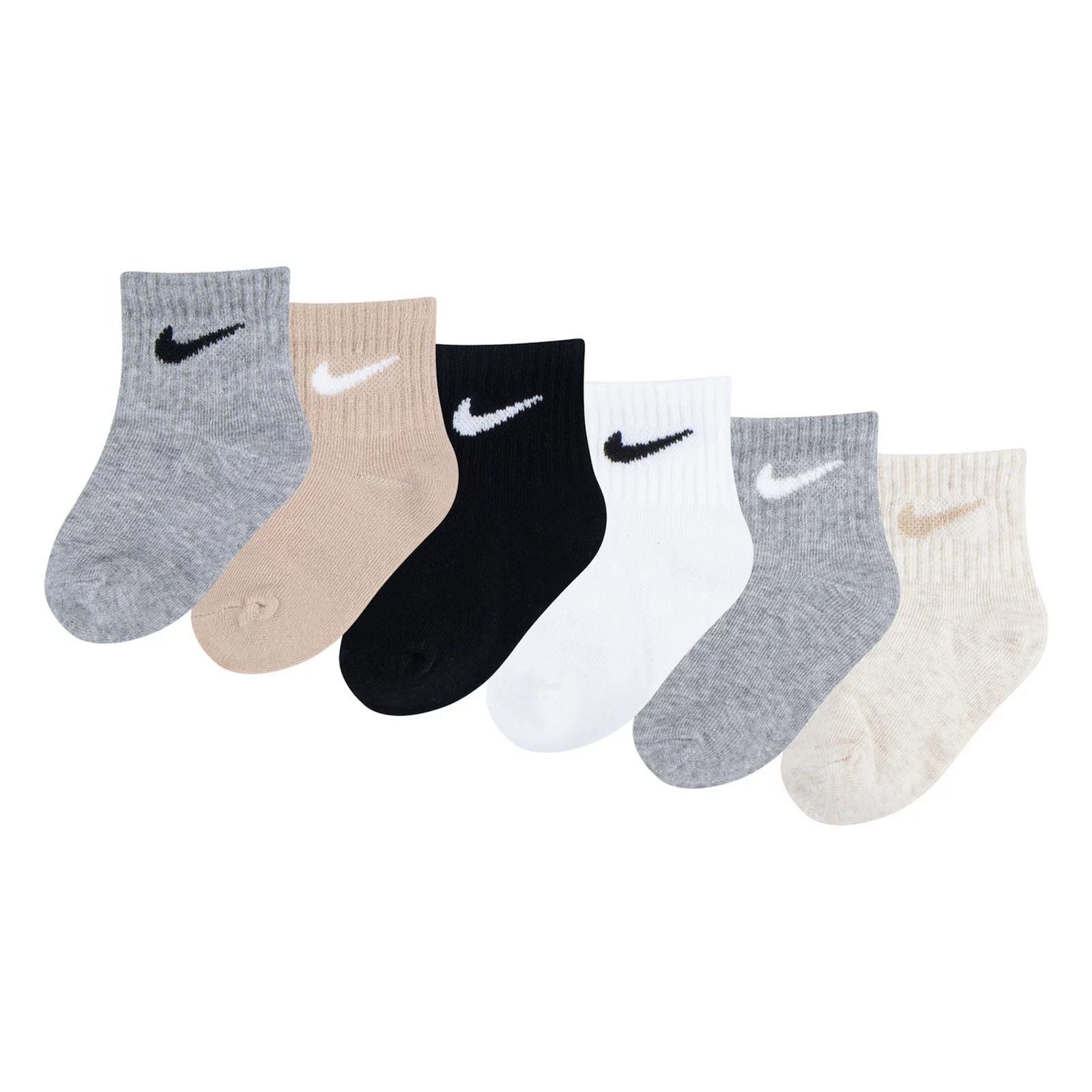 Baby & Toddler Nike Swoosh 6-Pack Ankle Socks | Kohl's