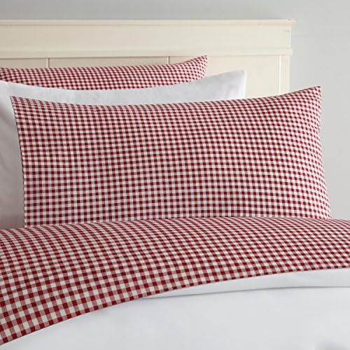 Laurel & Mayfair Gingham Cotton Sheet Set (Full, Red) | Amazon (US)