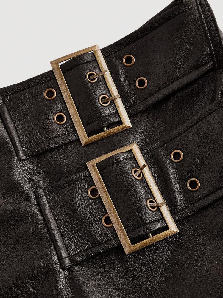 Aloruh Women's Fashion Polka Dot Decor Bodycon Skirt | SHEIN