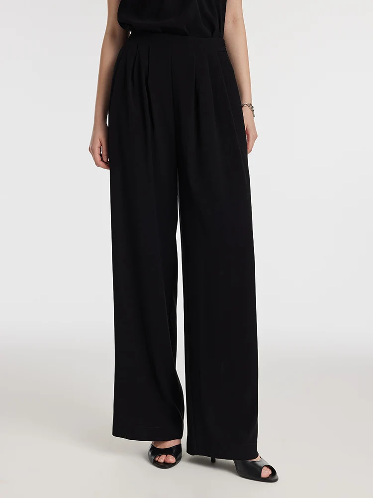 Triacetate Straight Women Pants | GOELIA