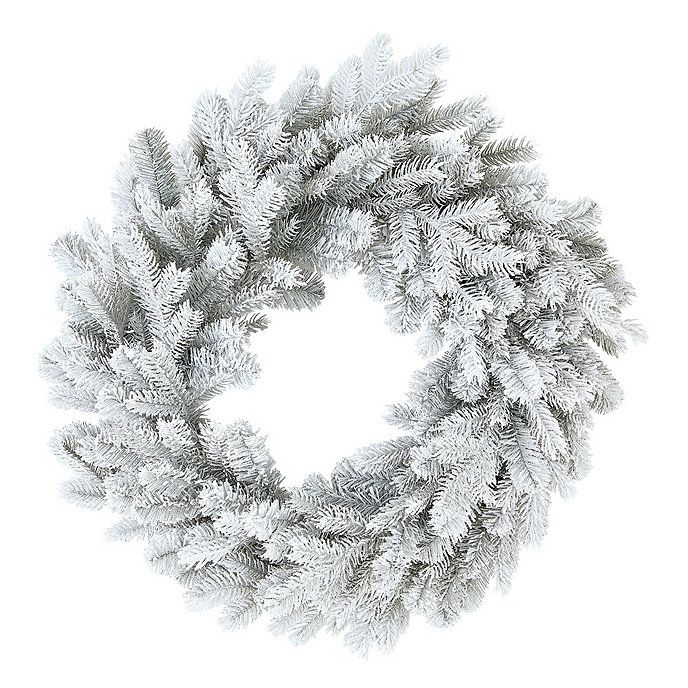 Flocked Grandis Fir Wreath 32 inch | Ballard Designs, Inc.