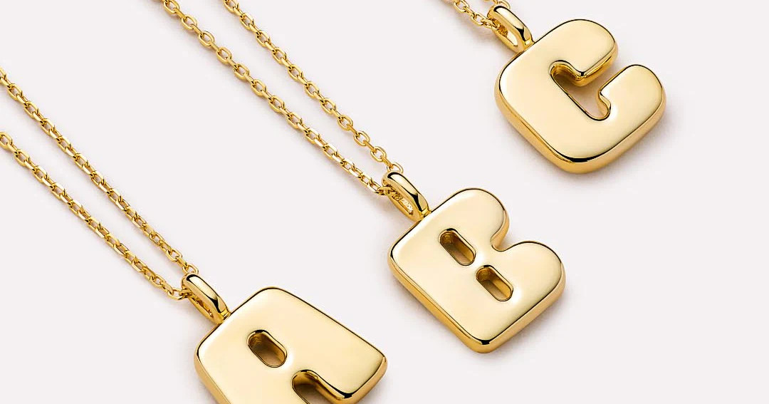 Sterling Silver - Bubble Letter Necklace | Ana Luisa