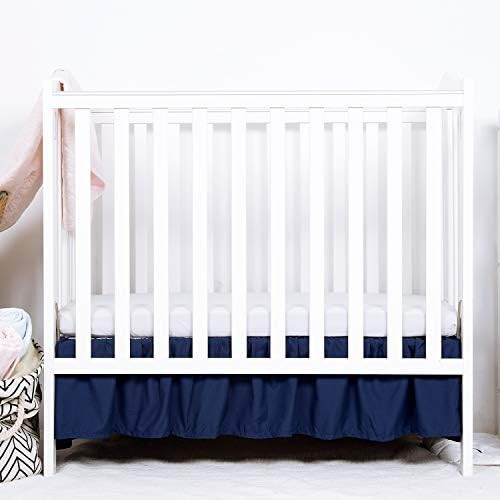 TILLYOU Mini Crib Skirt Ruffled, Microfiber Portable Crib Bed Skirt for Baby Boys and Girls, 24... | Amazon (US)