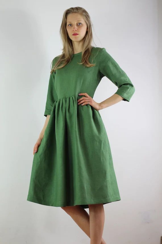 Made to order pure linen dress  for women / Linen summer dress | Etsy | Etsy (US)