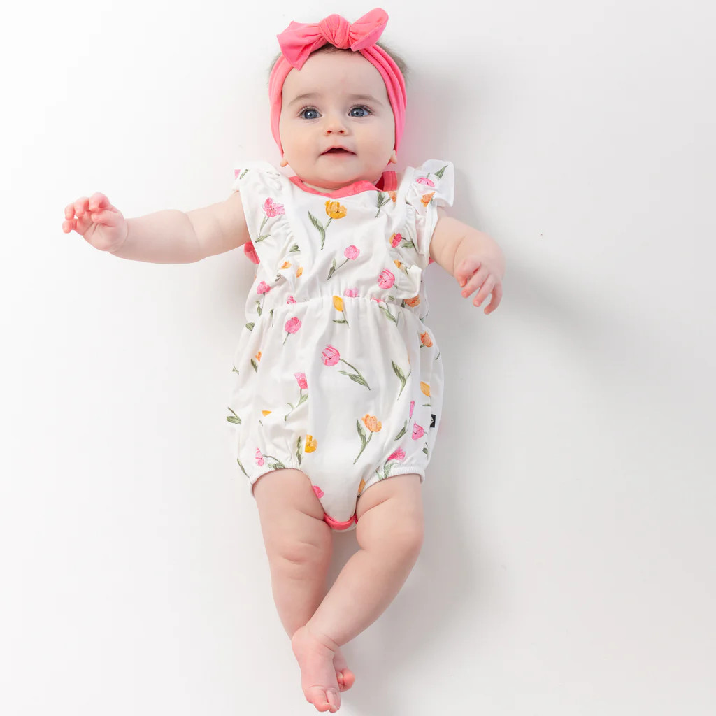 Bubble Romper in Tulip | Kyte Baby