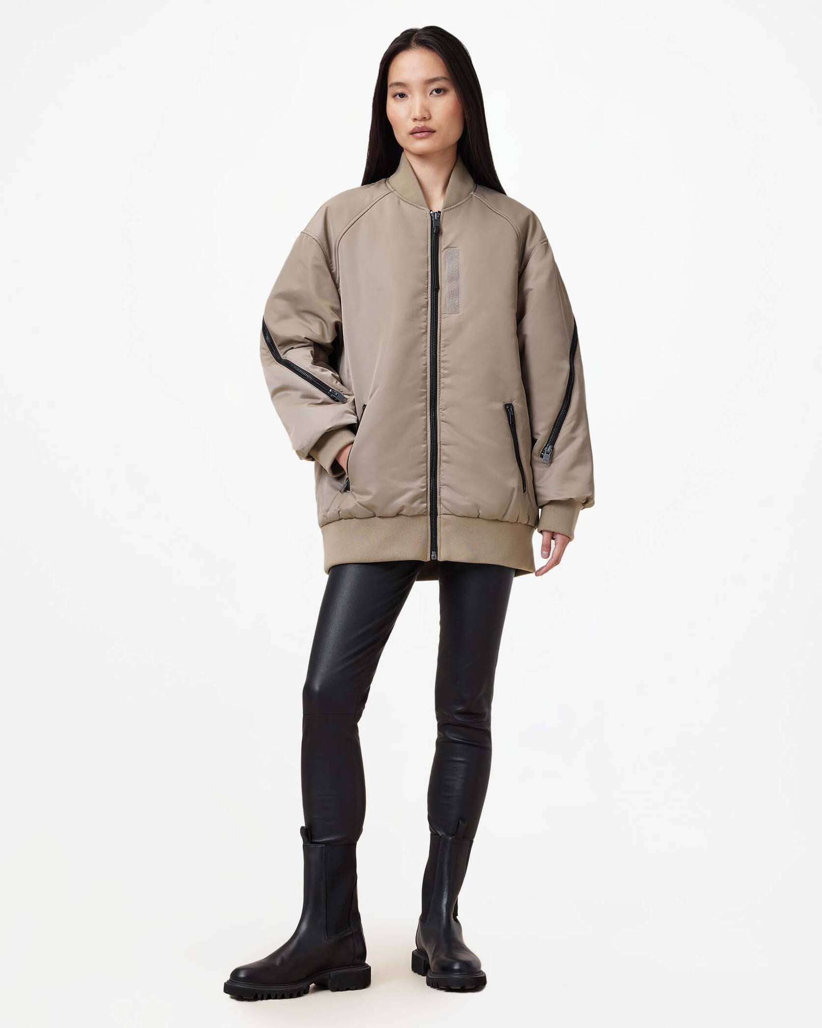 Hanaa Oversized Bomber Jacket | AllSaints US