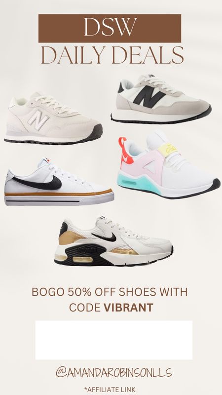DSW Daily Deals
BOGO 50% off shoes 

#LTKShoeCrush #LTKSaleAlert