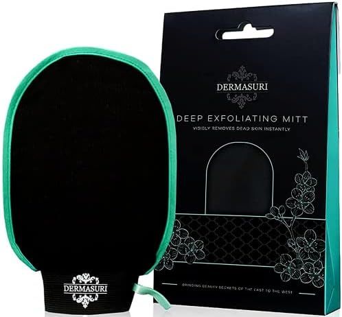 Dermasuri Deep Exfoliating Mitt Body Scrub for Soft Skin - Exfoliating Glove & Skin Cleanser - Pa... | Amazon (US)