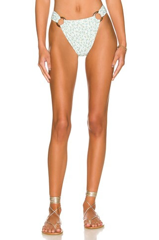 ARO Swim Fifi Bikini Bottom in Blue Meadow Rib from Revolve.com | Revolve Clothing (Global)