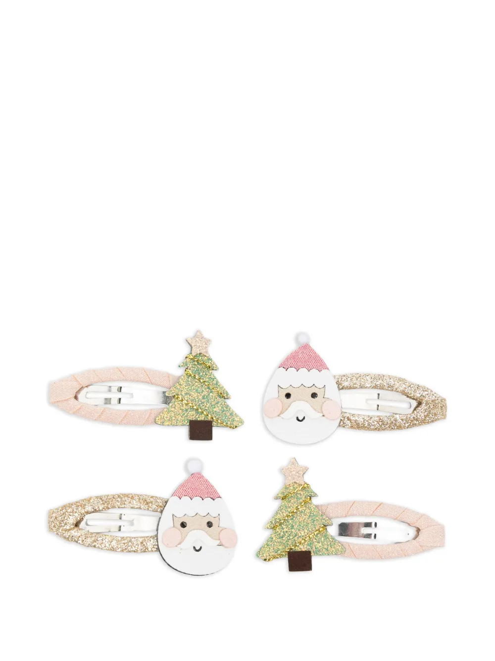 mimi & lula christmas tree santa hair clips (set of four) - Pink | Farfetch Global