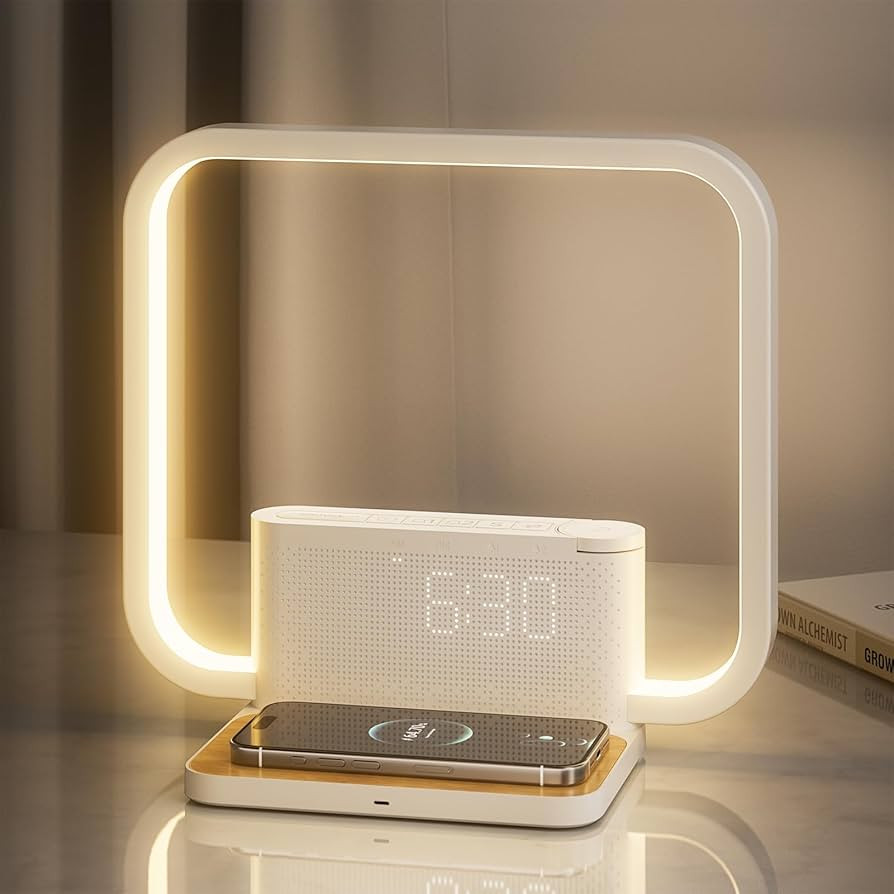 Sunrise Alarm Clock for Heavy Sleepers,Touch Lamps for Nightstand with Wireless Charger Station f... | Amazon (US)