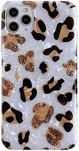 SDUXAPN Case for iPhone 12 Pro Max Leopard Sparkle Glitter Print Pattern Slim Cute Luxury Fashion... | Amazon (US)