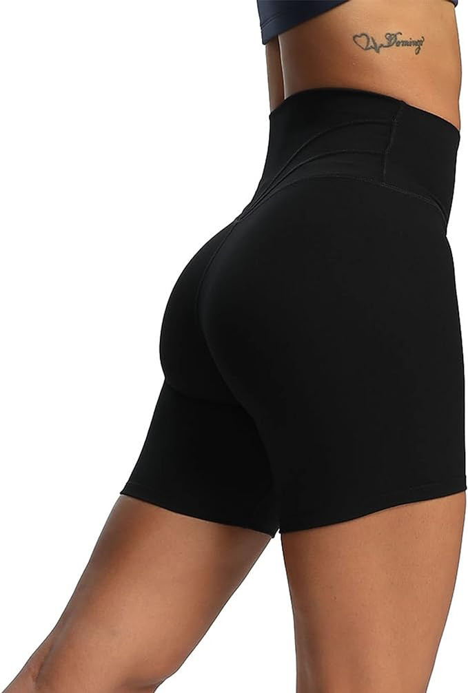 Aoxjox Trinity Workout Biker Shorts for Women Tummy Control High Waisted Exercise Athletic Gym Ru... | Amazon (US)
