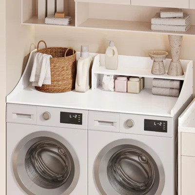 2-Layer Washer Dryer Countertop ，Laundry Countertop with Storage Shelf | Wayfair North America