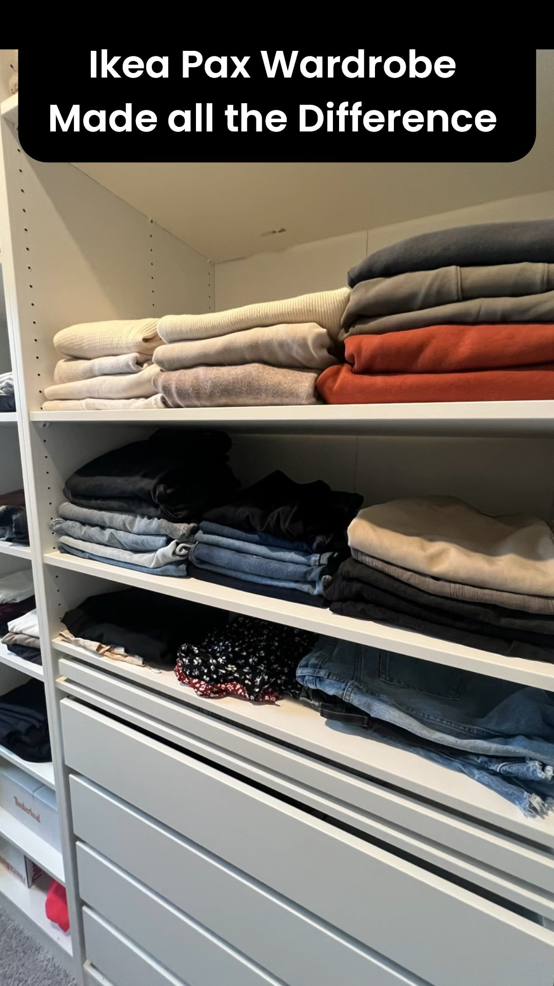 This IKEA PAX wardrobe made such a difference in her closet.

Everything has a clearer home, the space looks so much more pulled together, and the best part is that it’s been easier for her to keep organized.

#LTKHome #LTKmomlife #LTKmorningroutine