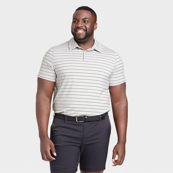 Men's Striped Golf Polo Shirt - All in Motion™ | Target