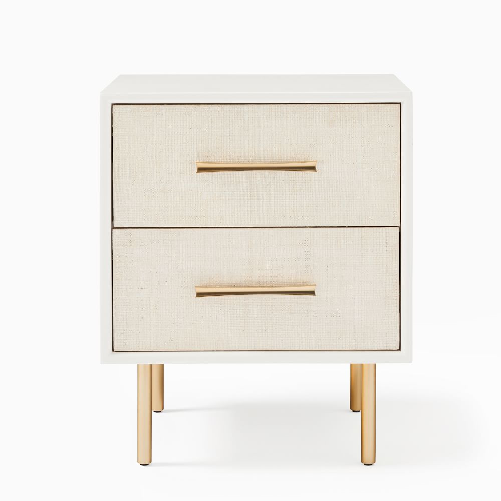 Margot Nightstand, Whitewashed, Light Bronze | West Elm (US)