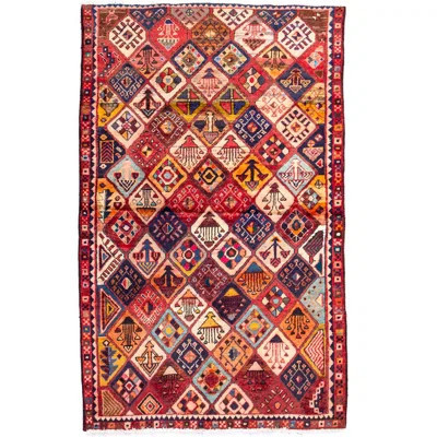 Caedence One-of-a-Kind 4'2" x 6'11" 1970s Area Rug in Red/Blue/White | Wayfair North America