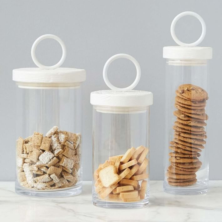 Bianca Iron & Wood Top Canisters | West Elm (US)
