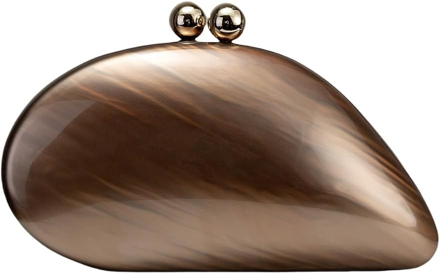 UMREN Seashell Chain Shoulder Bag for Women Acrylic Evening Clutch Bag Glitter Marble Purse Handb... | Amazon (US)