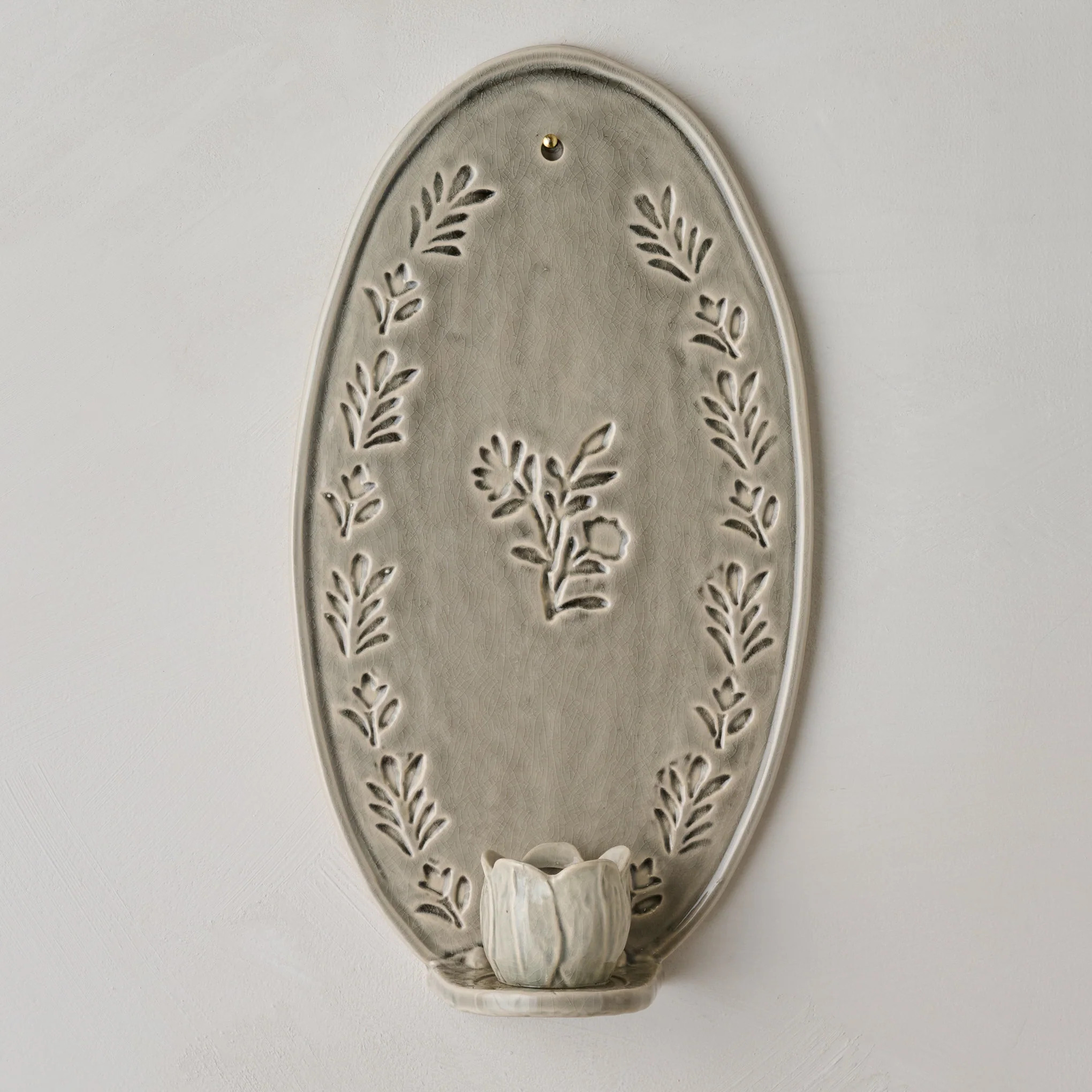 Hallie Floral Ceramic Wall Sconce | Magnolia