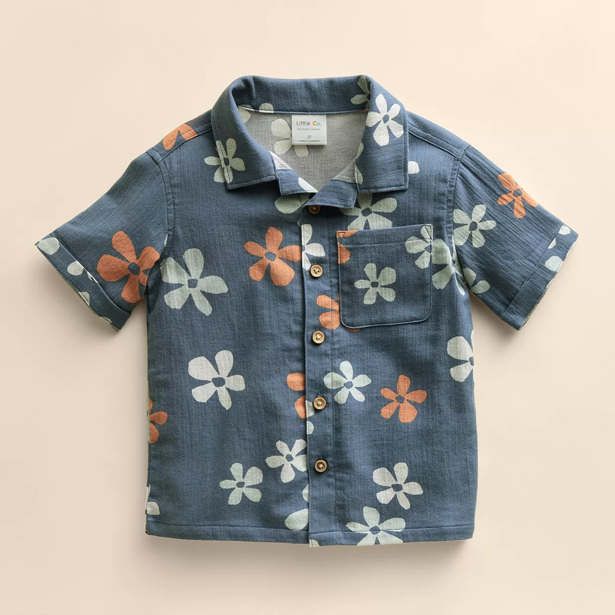 Baby & Toddler Little Co. By Lauren Conrad Organic Short Sleeve Woven Button-Up Top | Kohl's