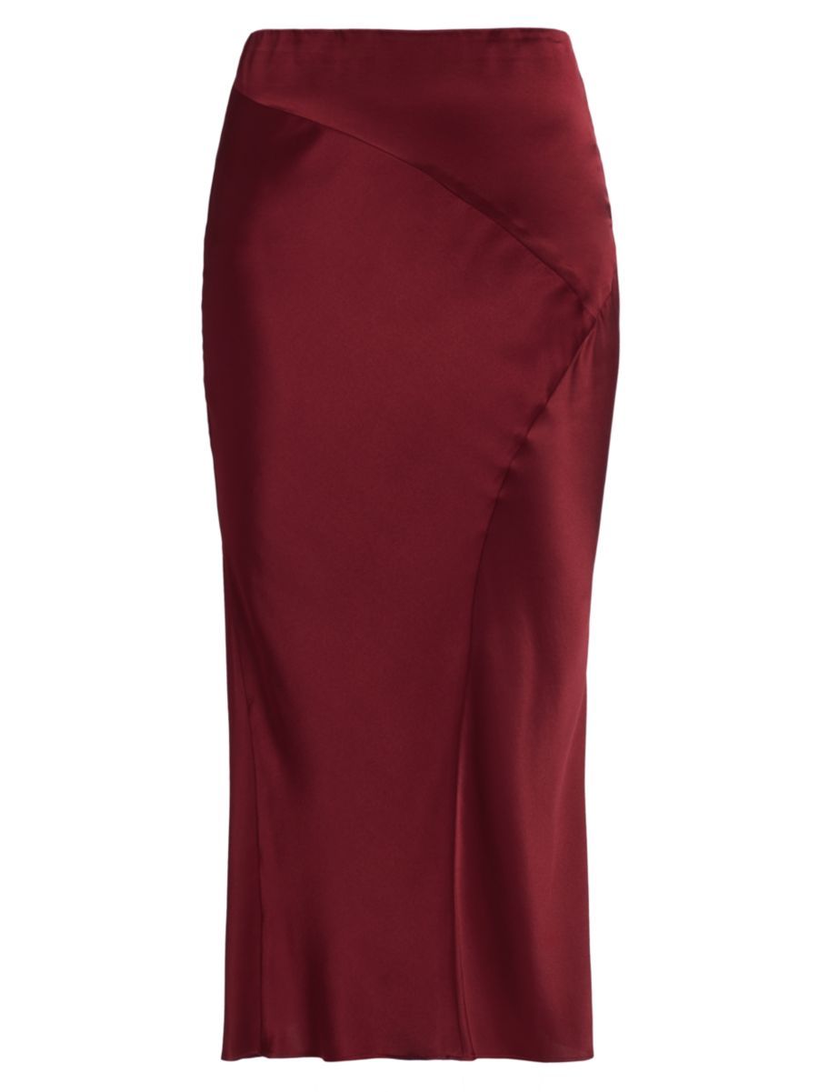 Veronica Beard Sorelle Stretch Silk Midi Skirt | Saks Fifth Avenue