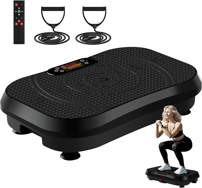 SoftGym Vibration Plate Exercise Machine for Lymphatic Drainage,Power Vibrate Stand Shake Board 4... | Amazon (US)
