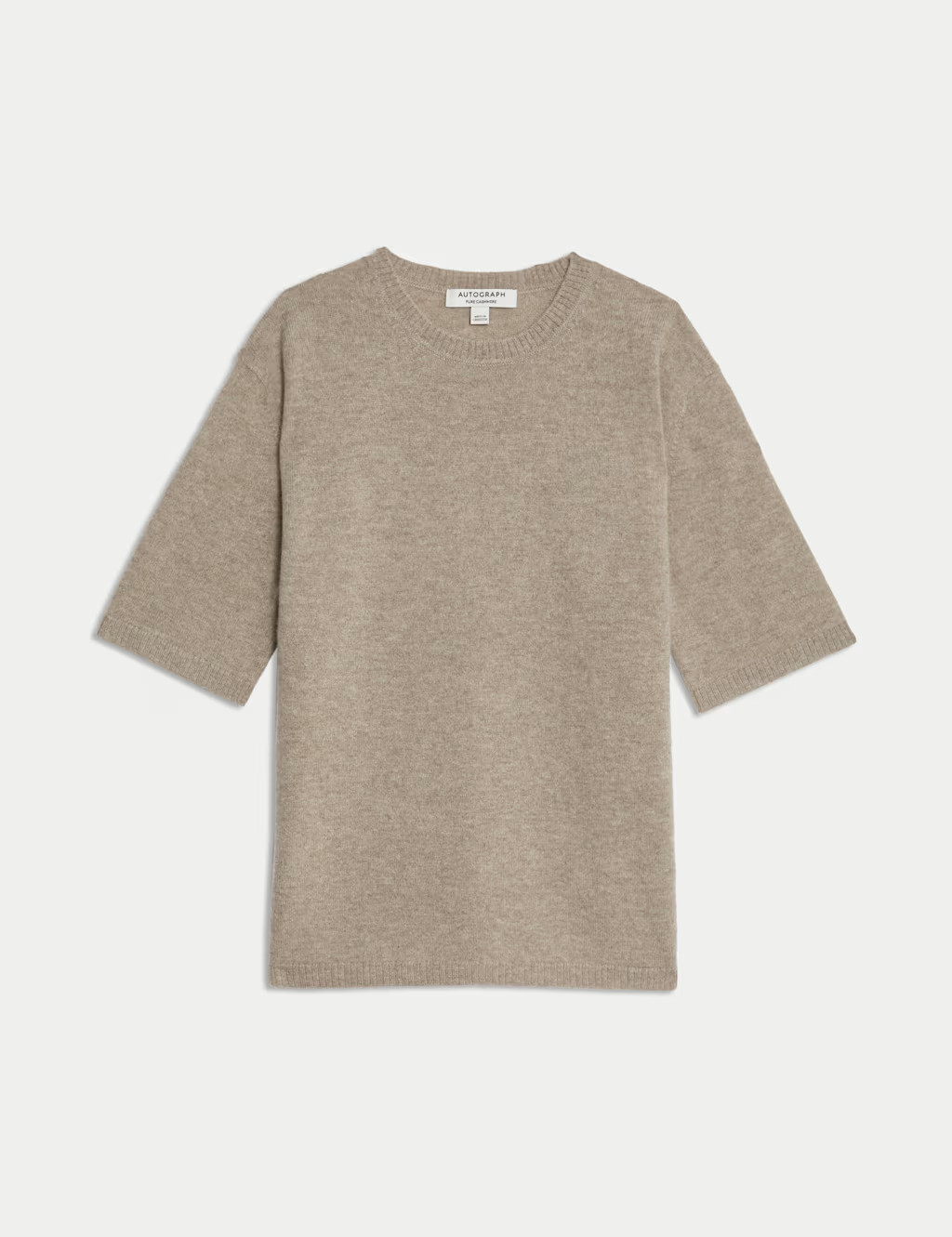 Pure Cashmere Textured Crew Neck Knitted Top | Marks & Spencer (UK)