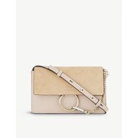 Chloe Faye small leather shoulder bag, Women's, Cement pink | Selfridges