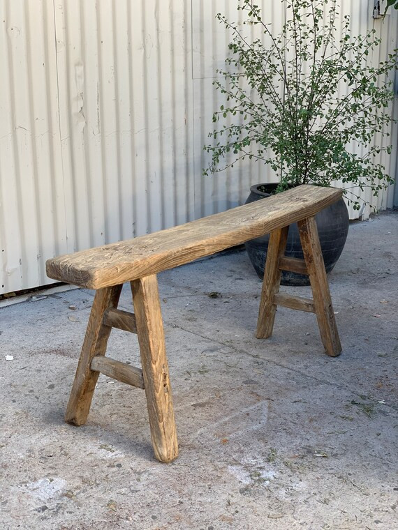 Rustic Elm Skinny Bench (Free Shipping) | Etsy (US)