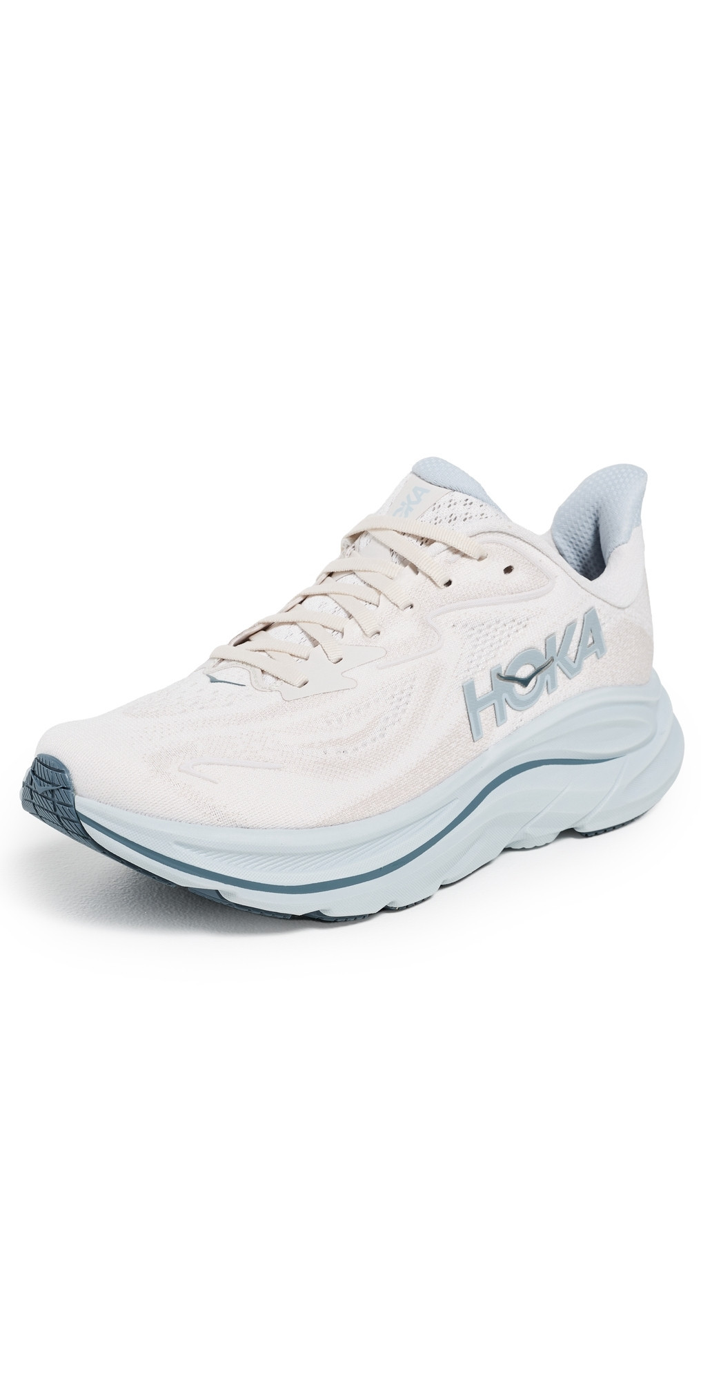 HOKA Clifton 10 Sneakers Grout/Mineral Blue 9.5 | Shopbop