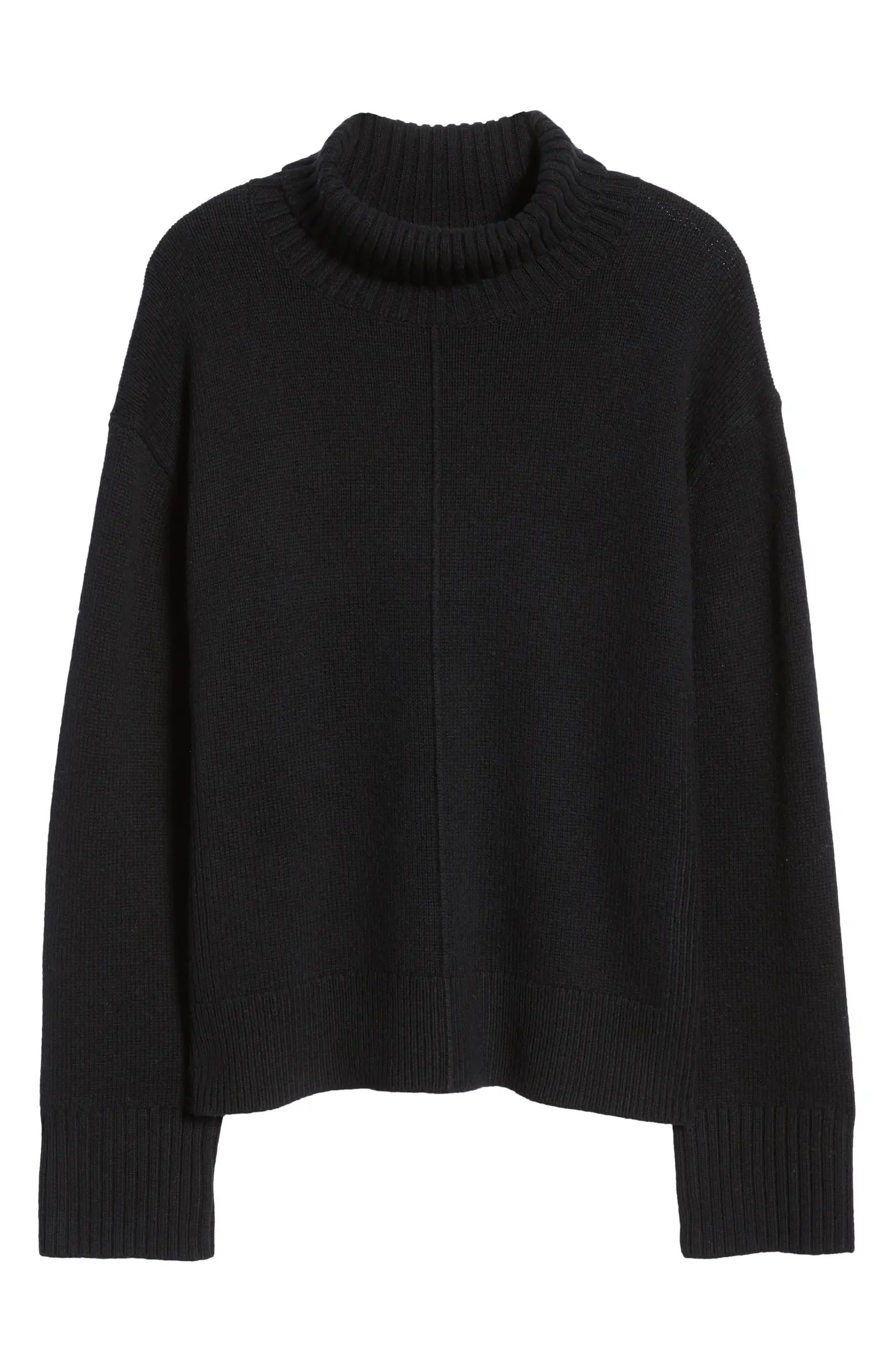 Nordstrom Boxy Cotton & Wool Turtleneck Sweater | Nordstrom | Nordstrom