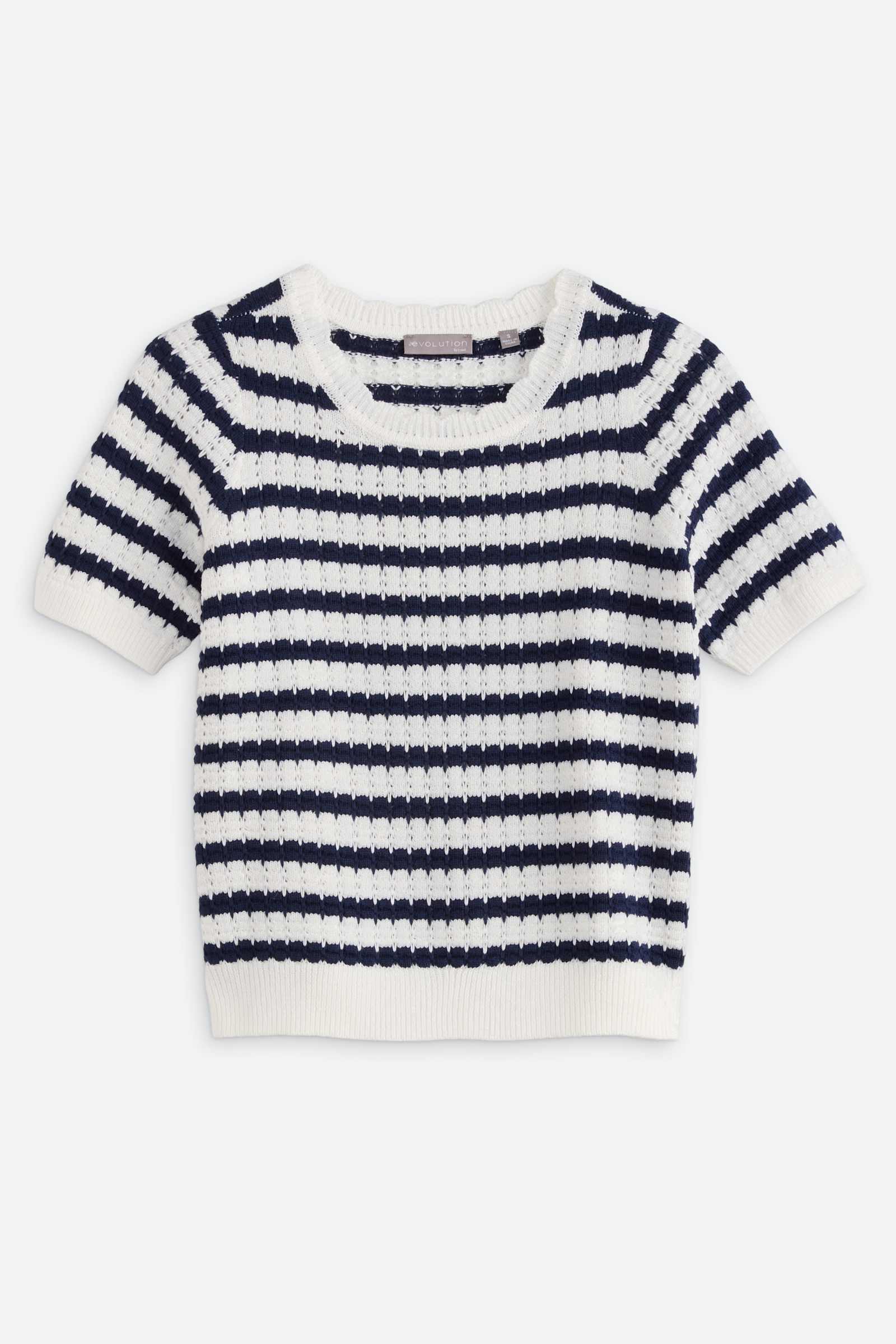 Clara Crochet Crewneck Short Sleeve Sweater | Stitch Fix