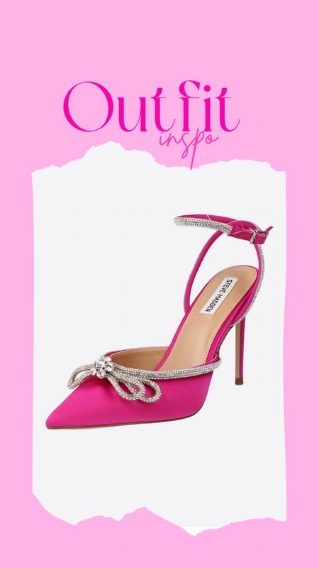 Barbiecore Trend | Pink Rhinestone Bow Heels | Special Occasion | Wedding Guest | Date Night | Mach & Mach Dupe

#LTKshoecrush